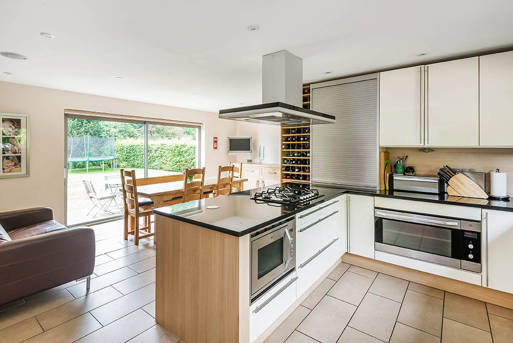 A generous kitchen dining room with space for a small sofa to provide a great family space.